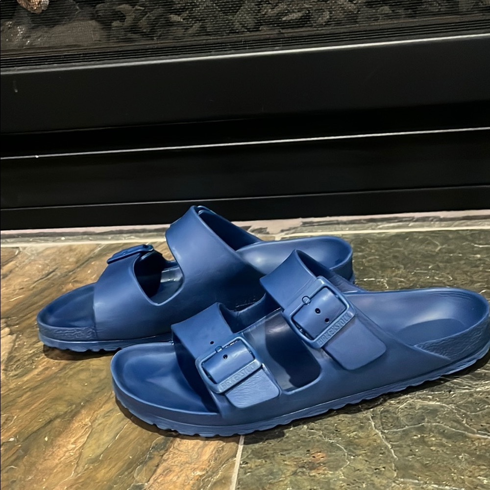 Birkenstock Navy Slide Sandals